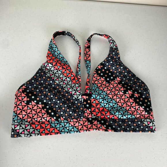 Victoria's Secret Sport Geometric Polka Dot Sports Bra & Biker Short Set Strappy - Picture 2 of 8